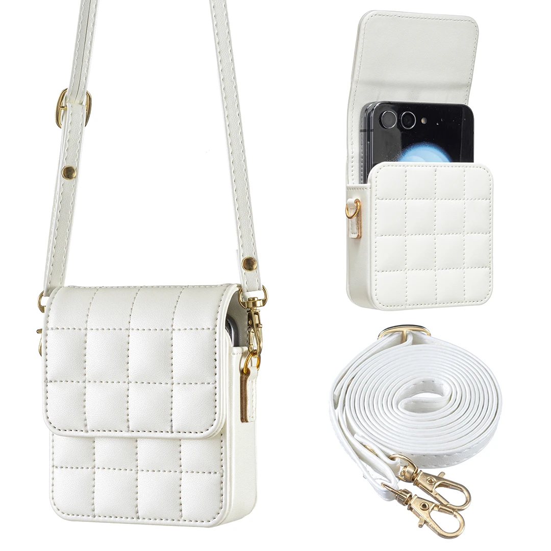 Crossbody Lanyard Leather Phone Case: Fashionable Mini Bag with Shockproof Pocket and Purse Cover