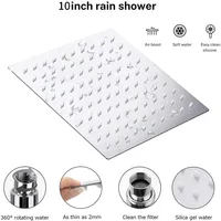 Bathroom Shower Set With Diverter Extension Rod 8 Inch Stainless Steel Handheld Showerhead And Rain Head Combo 2