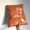 100pcs Waterproof Custom Printed Orange Mailer Mailing Express Self Seal Plastic Packaging Bags 4