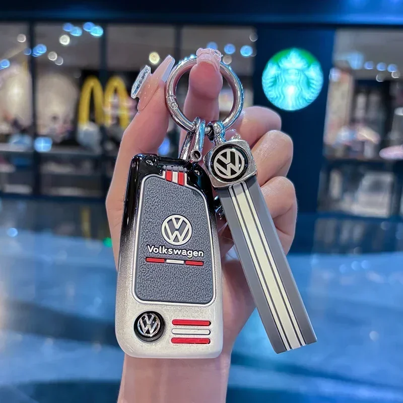 폭스바겐 VW 자동차용 자동차 스티커, 아연 합금 스마트 리모컨 키 케이스 커버 (폭스바겐 MK7 골프 7 티구안 MK2 시트로엥용)