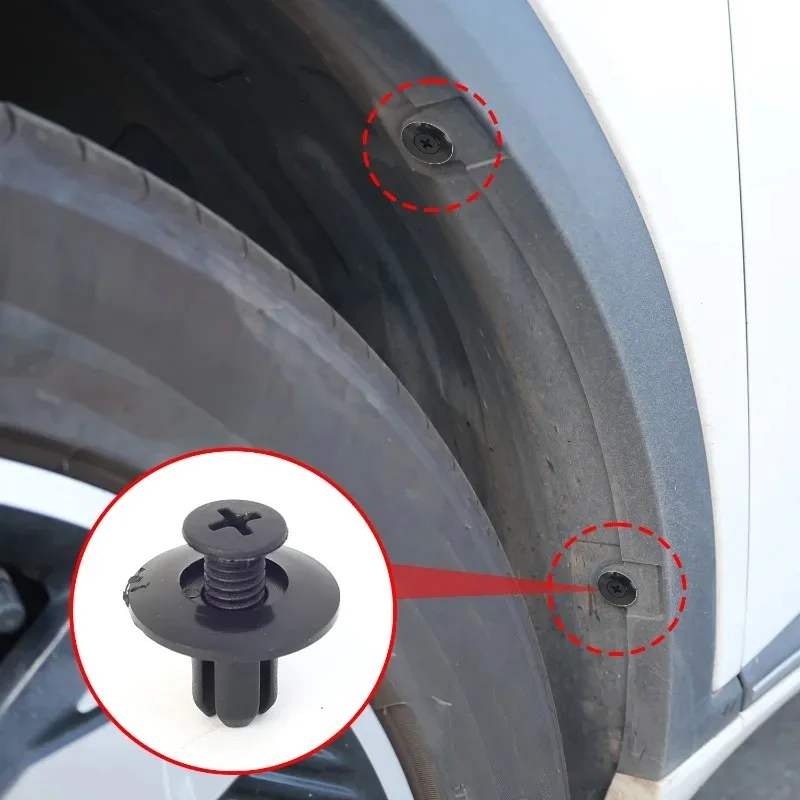 8mm Plastic Rivets Fasteners Car Bumper Fender Mudguard Rivet Black Clips for Toyota Nissan Kia Yamaha