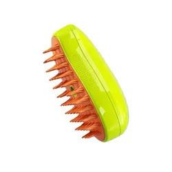 Multi-Function Pet Grooming Electric Brush with Massaging and Hair Cleaning Features (Green)