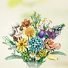 Romantic Roses Flowers Sunflowers Daffodils Gardens House Building Blocks Classic Model Mini Bricks Sets Kids Kits 1