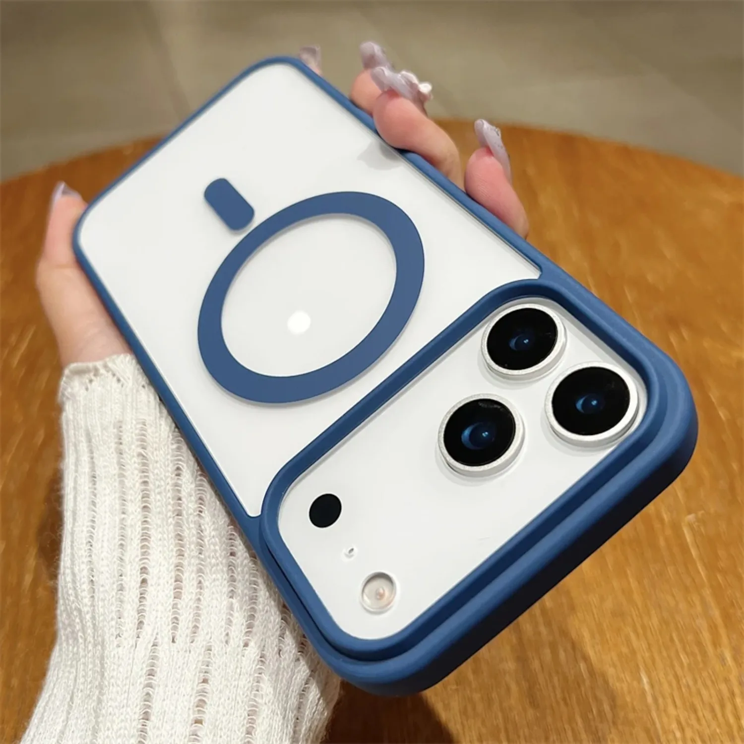 Luxury Magnetic Wireless Charging Case - Transparent Hard Back Cover