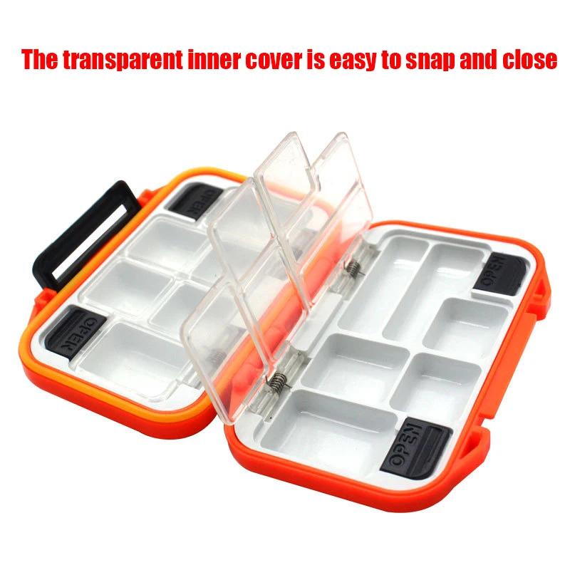 Fishing Waterproof Fishing Tackle Box Double Sided Opening and