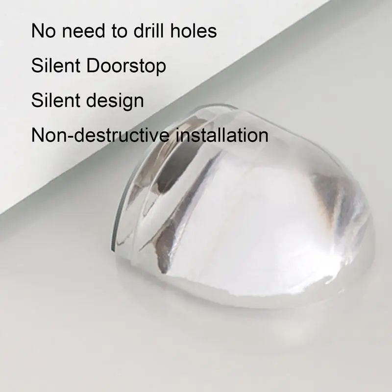Quiet Door Stopper For Household Use With No Punching For Door Multifunctional Anti-collision Floor Stopper Bathroom