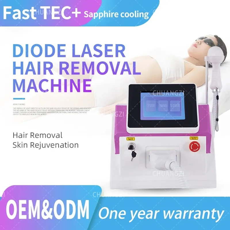 

3 Wavelength 800W Diode Laser 755 808 1064 Hair Removal Machine Permanent Skin Rejuvenation