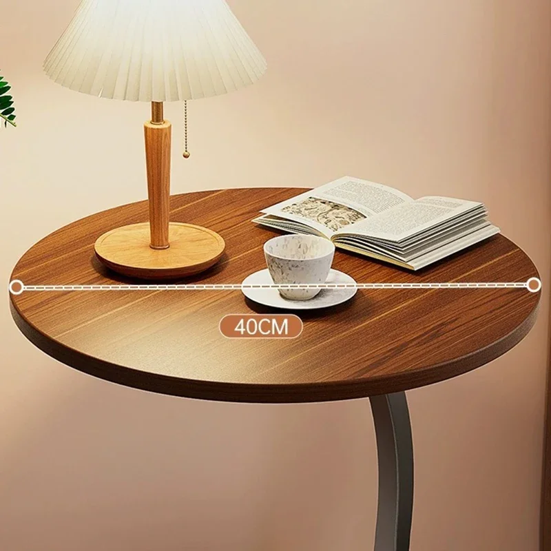 Two Layers Small Side Table For Spaces, Storage Rack, End Mdf+metal, S Living Room Modern Balcony