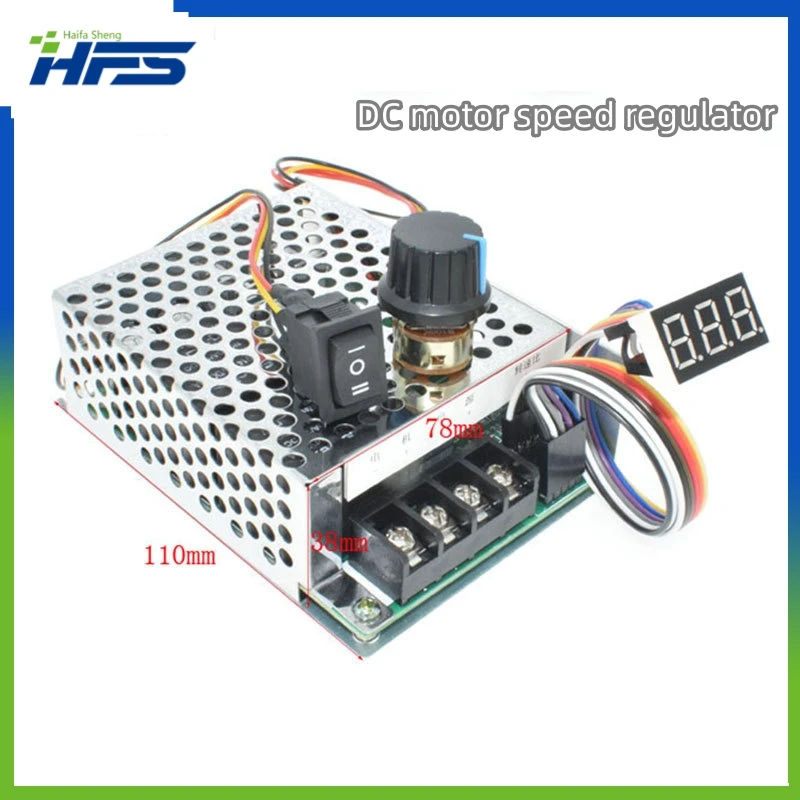 

Bidirectional forward and reverse rotation DC motor speed regulator with digital display scale tachometer 40A 12V24V36