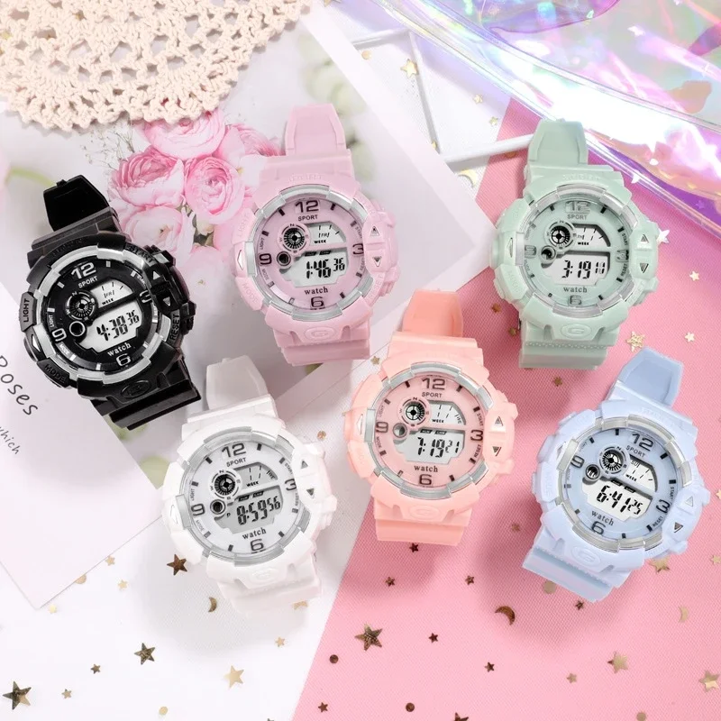 

Digital Watches for Women Men Kids Chronograph Watch 24 Hours Fashion Wrist Watch LED Electronic Sport Female Clock Reloj Mujer