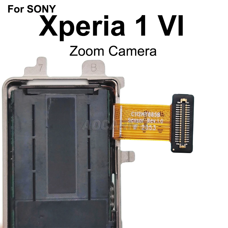 Aocarmo per Sony Xperia 1 VI X1vi XQ-EC72 EC54 Cavo flessibile per modulo fotocamera principale posteriore con zoom teleobiettivo ultra grandangolare frontale - immagine 4