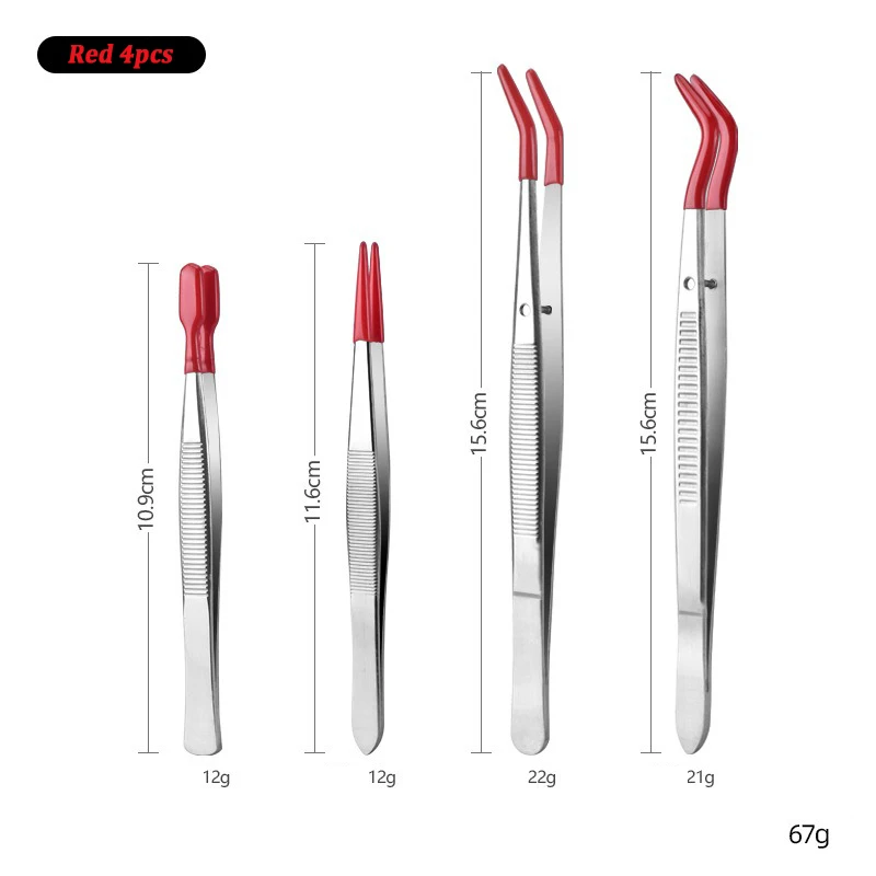 Black Silicone Tips Tweezers Stainless Steel Straight Curved False Eyelash Tweezers Hair Removal Makeup Tool Picking Tool eyelash tweezers