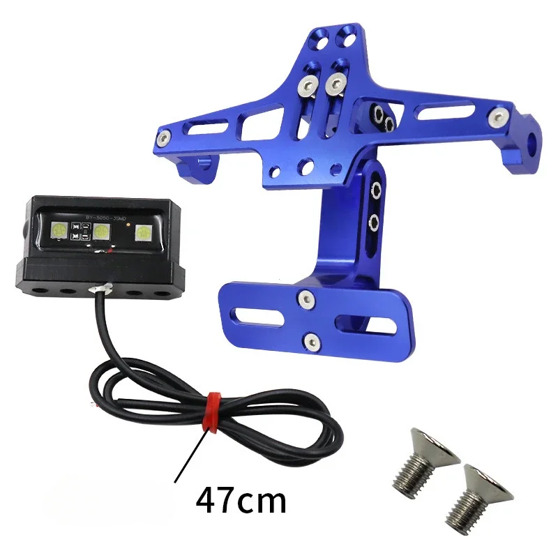 Motorcycle License Plate Holder with LED Light Universal Number Plate Bracket For Yamaha MT07 MT09 MT10 Kawasaki Z750 Z800 Honda