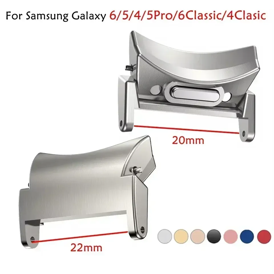 22mm 20mm Quick Fit Connector for Samsung Galaxy Watch 6 5 4 40 44mm Metal Adapter For Galaxy Watch 6 Classic 47mm 43mm 42 46mm