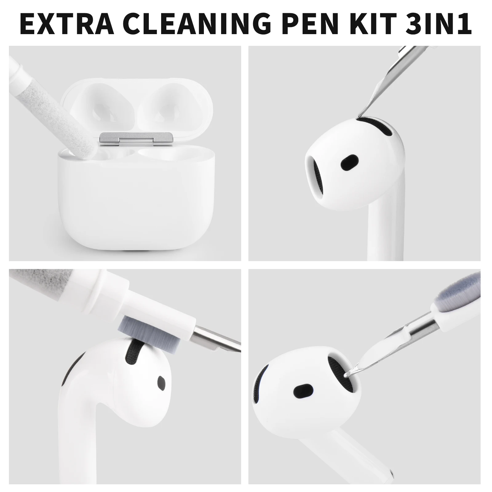Enhanced Bluetooth Earphone Cleaning Tool Kit with Cleaning Pen and Brush