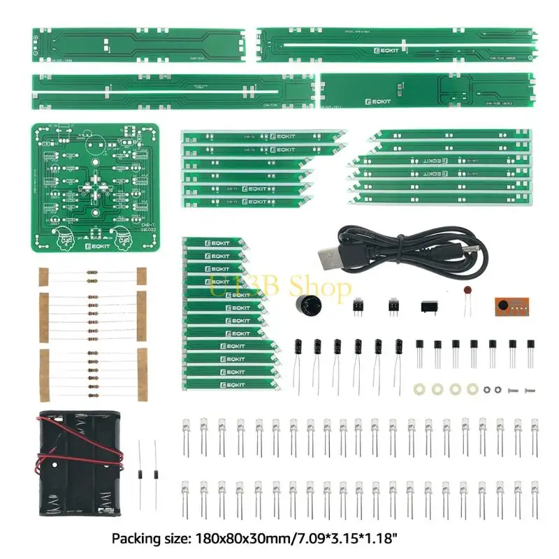U13B DIY Music Christmas Tree Soldering Flashing LED 3D Xmas Tree Electronic Set