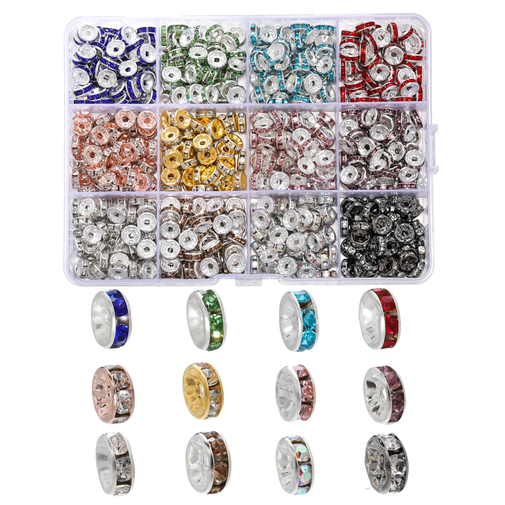 1 세트 6mm 8mm 라인 석 Rondelle 크리스탈 라운드 루즈 스페이서 비즈 DIY 쥬얼리 만들기 팔찌 목걸이  액세서리-Freehip.co.kr
