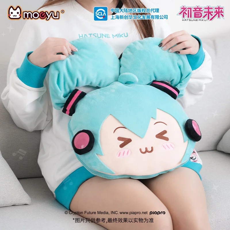 初音ミクぬいぐるみ、多機能ブランケット、カワイイドール、フード付き 
