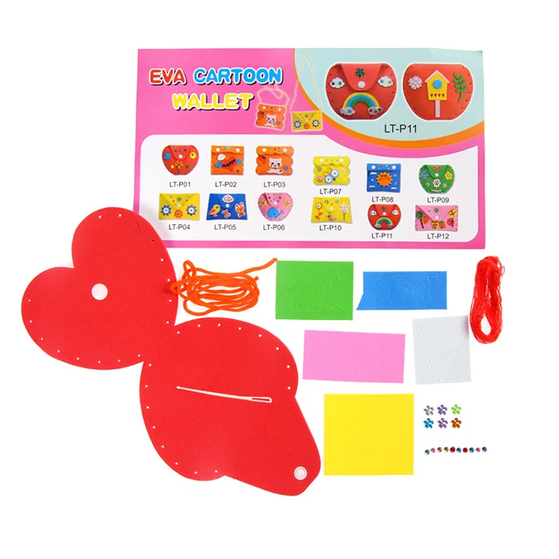 2/4/8Pcs Kids DIY Felt Sewing Kits Preschool Educational Handbag Children Craft Toys Felt with Safety for Boys Girls Beginners