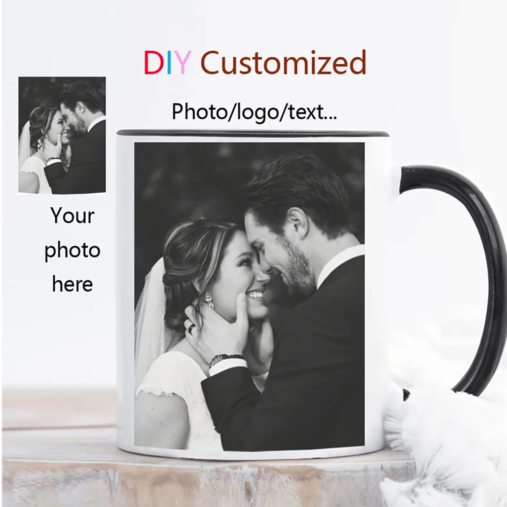Customized Photo Mug, Personalize Family, Kids,Lovers,Logo, Text, Dog, Cat ,photo Mugs, Tea Milk Cup, Mother's Day Gift