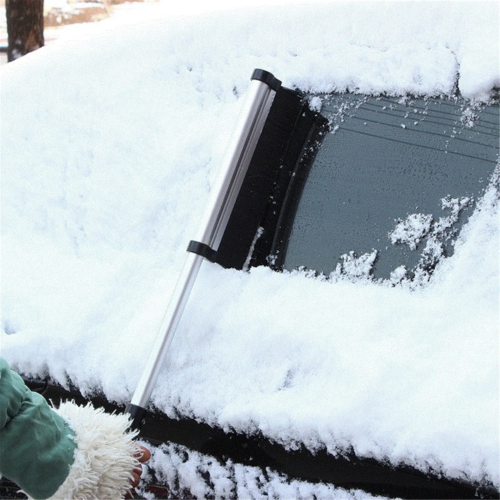 2 in 1 Extendable Telescopic Car Snow Removal Tool