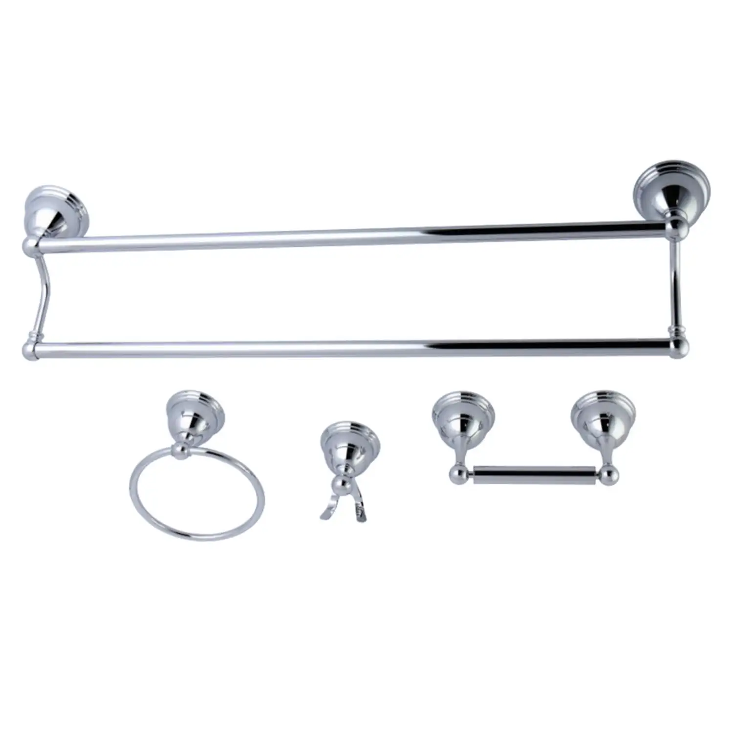 

Restoration 4-Piece Bathroom Hardware,Polished Chrome Towel Bar Hangers for Bathroom House Acessorios Strong Durability 2024