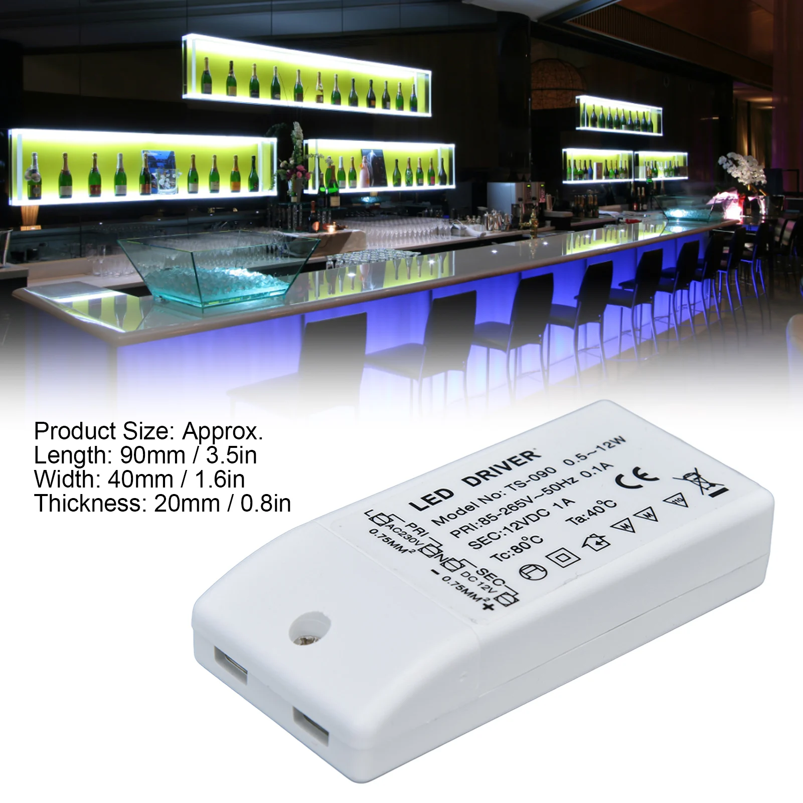 LED 드라이버 12V LED 드라이버 LED 드라이버 12W 12V 1A 전원 LED 램프 정전류 구동 전원 AC