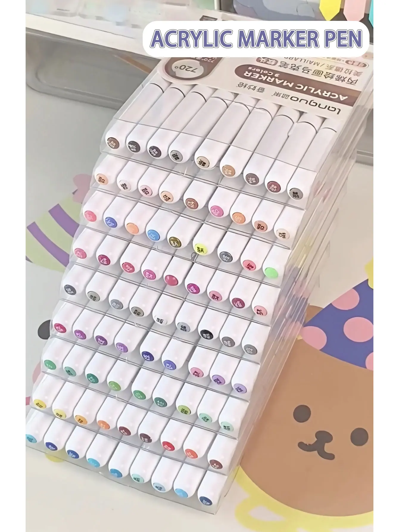 Languo 45-171 Colors Soft Brush Acrylic Marker Pen Set,DIY Hand