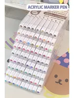 Languo 45/54/63/81/117/126 Colors Soft Brush Acrylic Marker Pen Set,DIY Hand Drawn,Student Graffiti Paint Art Acrylic Paint Pens 1