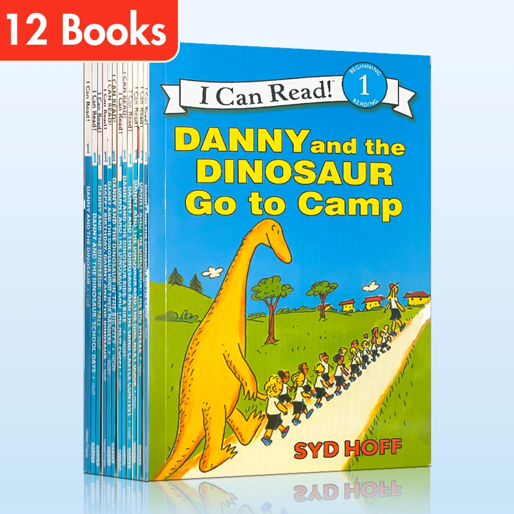 

12 Books I Can Read Syd Hoff Danny and The Dinosaur Book Sets baby learning In English Reading Story Bedtime Books for Kids