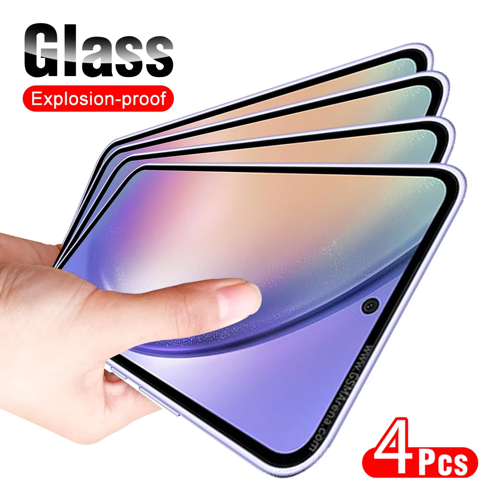 

4 шт., Защитное стекло для Samsung Galaxy A55