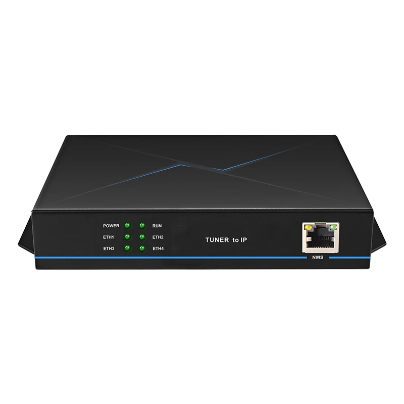 SKD2150 4CH 위성 신호 미니 리시버, 4 DVBS/S2 to IP 지지대, SPTS MPTS IP 출력, 디지털 CATV 헤드엔드 시스템