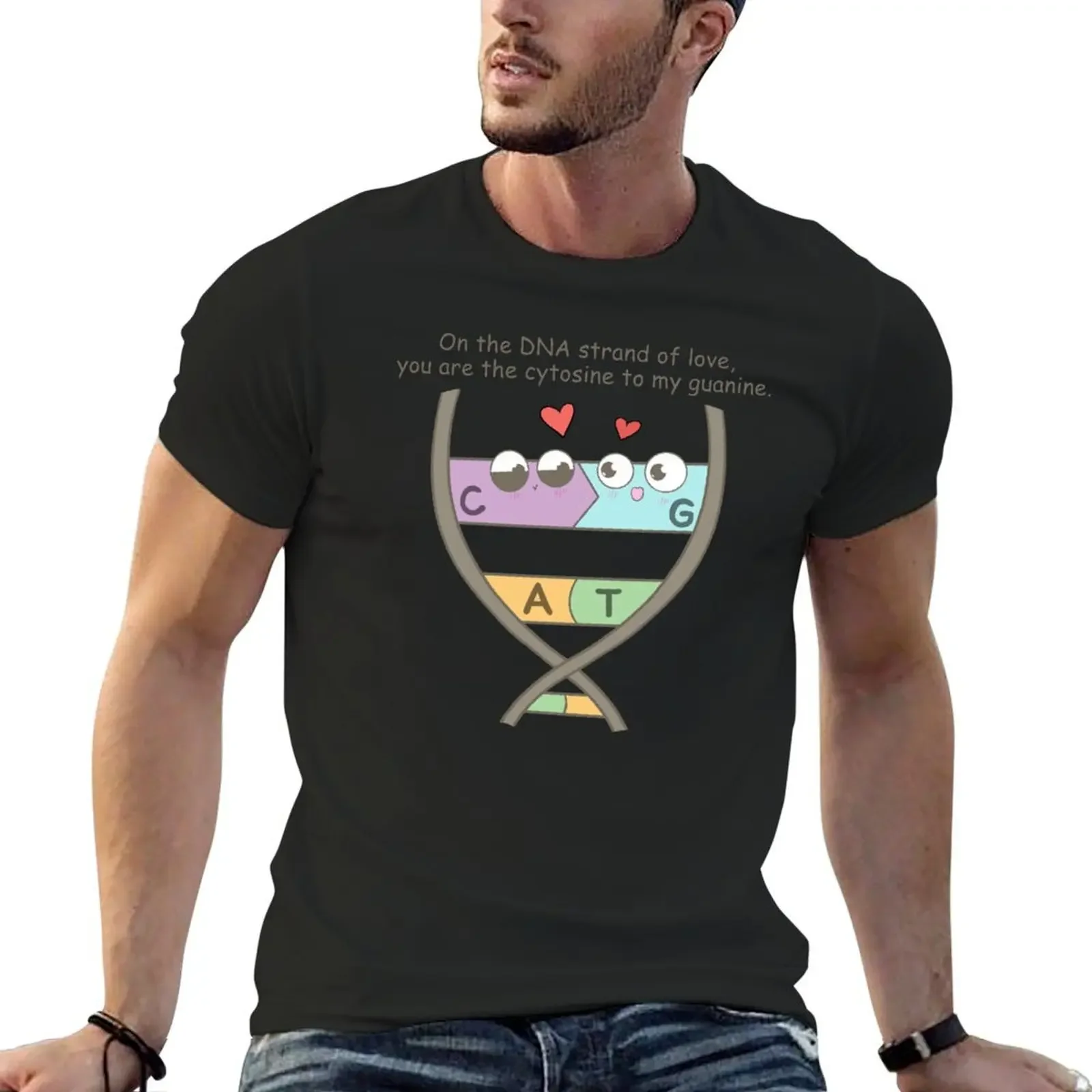 T-shirt imprimé DNA Strand of Love pour homme, vêtement humoristique, avec des motifs de vos propres médicaments