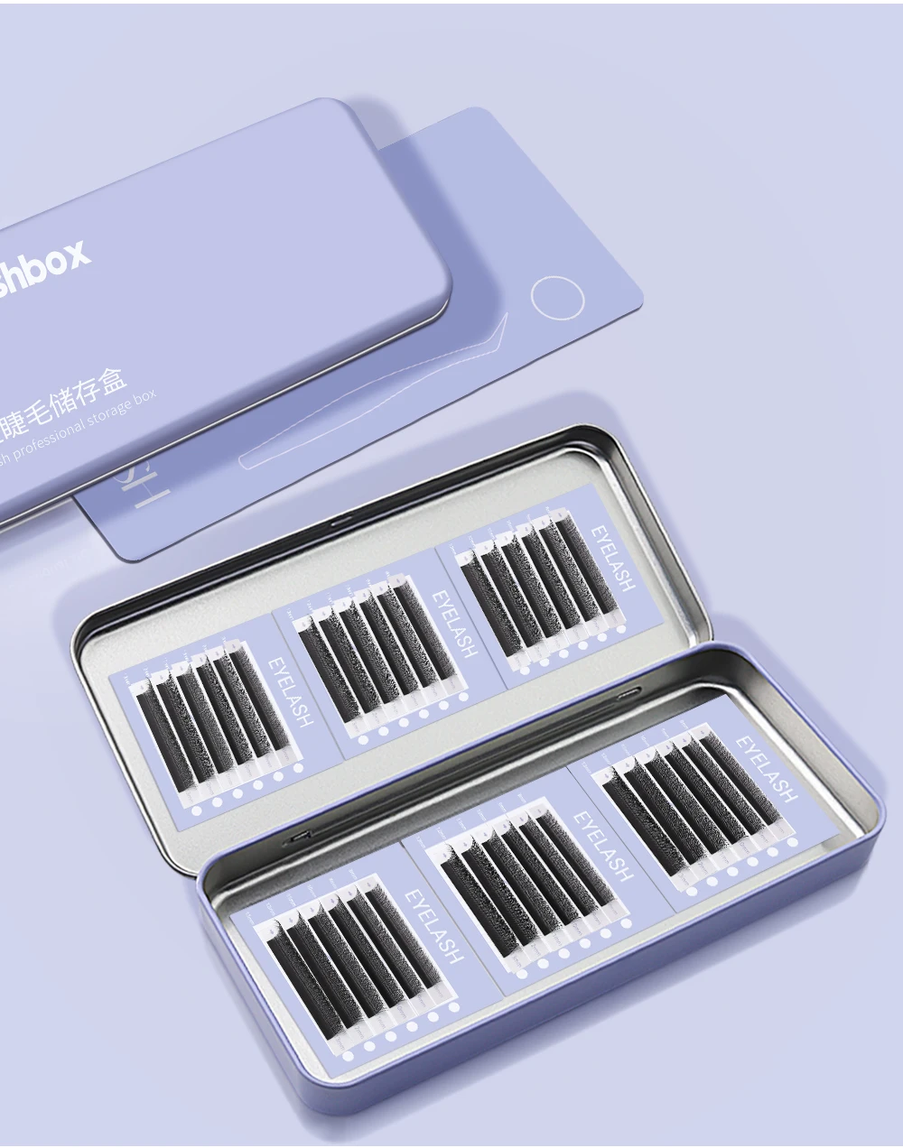 SAKURAHANA Wimpernverlängerungs-Displaybox, Paletten-Aufbewahrungsbox für einzelne, hängende Magnetfolien, Wimpernschutzbox – Detail 5