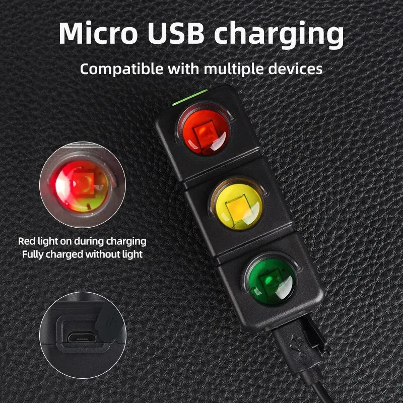 COBA LED Bicycle Taillight Red Blue Green Caution Emergency Police Light Clip USB Rechargeable Cycling Flashing Warning