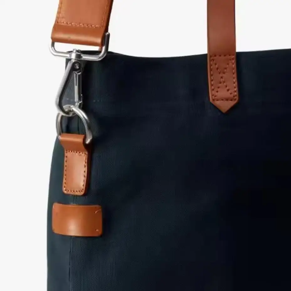 1 Pcs New Premium Quality Cotton Canvas Tote Bag Leather Strap With Bottle Compartment Handbag For Women