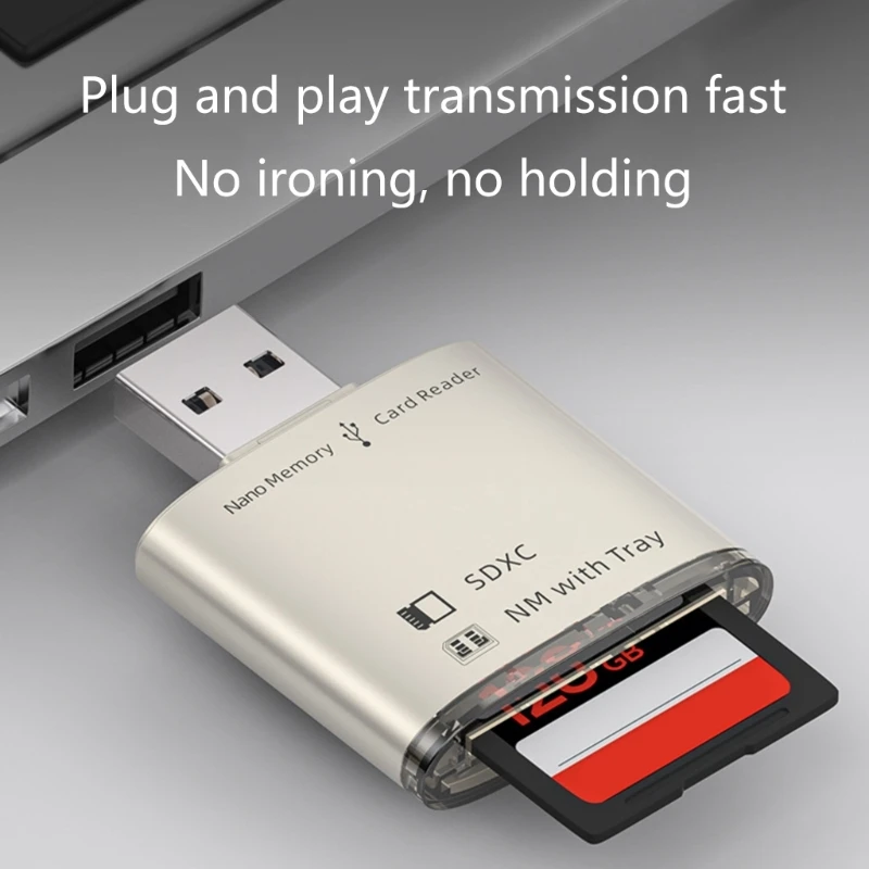 편리한 USB2.0/USB3.0 NM 카드 리더기 플러그 앤 사용, 안정적인 성능
