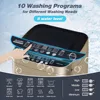 Portable Washing Machine,15.6 LBS Full-Automatic Washer and Dryer Combo, with Drain Pump,10 Wash Program & 8 Water Level 2
