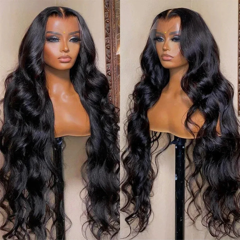 30 40 Inch Lace Front Wig 200 Density 13x6 HD Transparent Body Wave Lace Frontal Human Hair Wig PrePlucked Glueless For Women