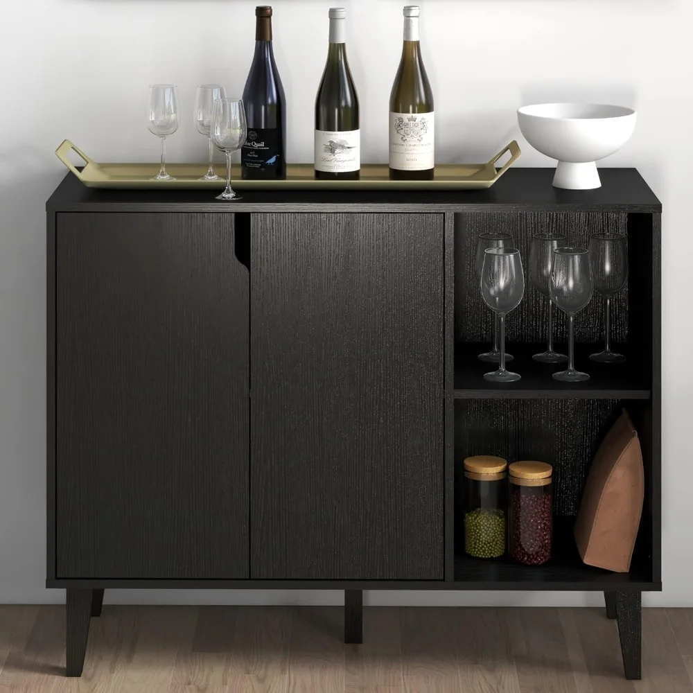 

Kitchen Cabinet Black) Cabinets for Living Room Sideboard Dining Room Furniture Home Cabinet/ Closet Credenza Storage Buffet