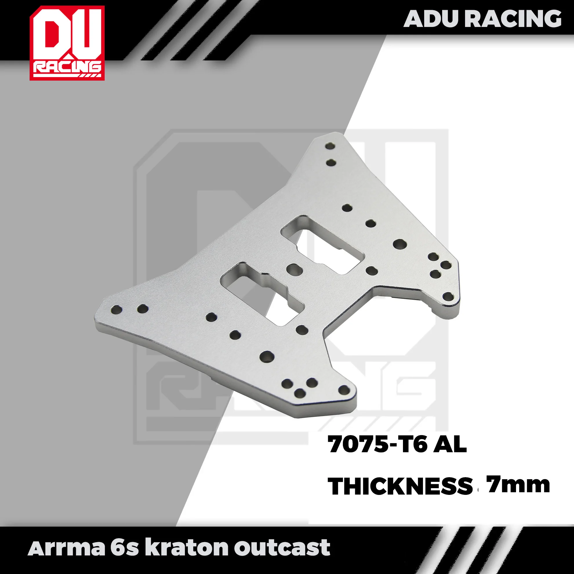 RC Car Parts ADU Racing REAR SHOCK TOWER CNC 7075-T6 ALUMINUM ARRMA 6s KRATON OUTCAST