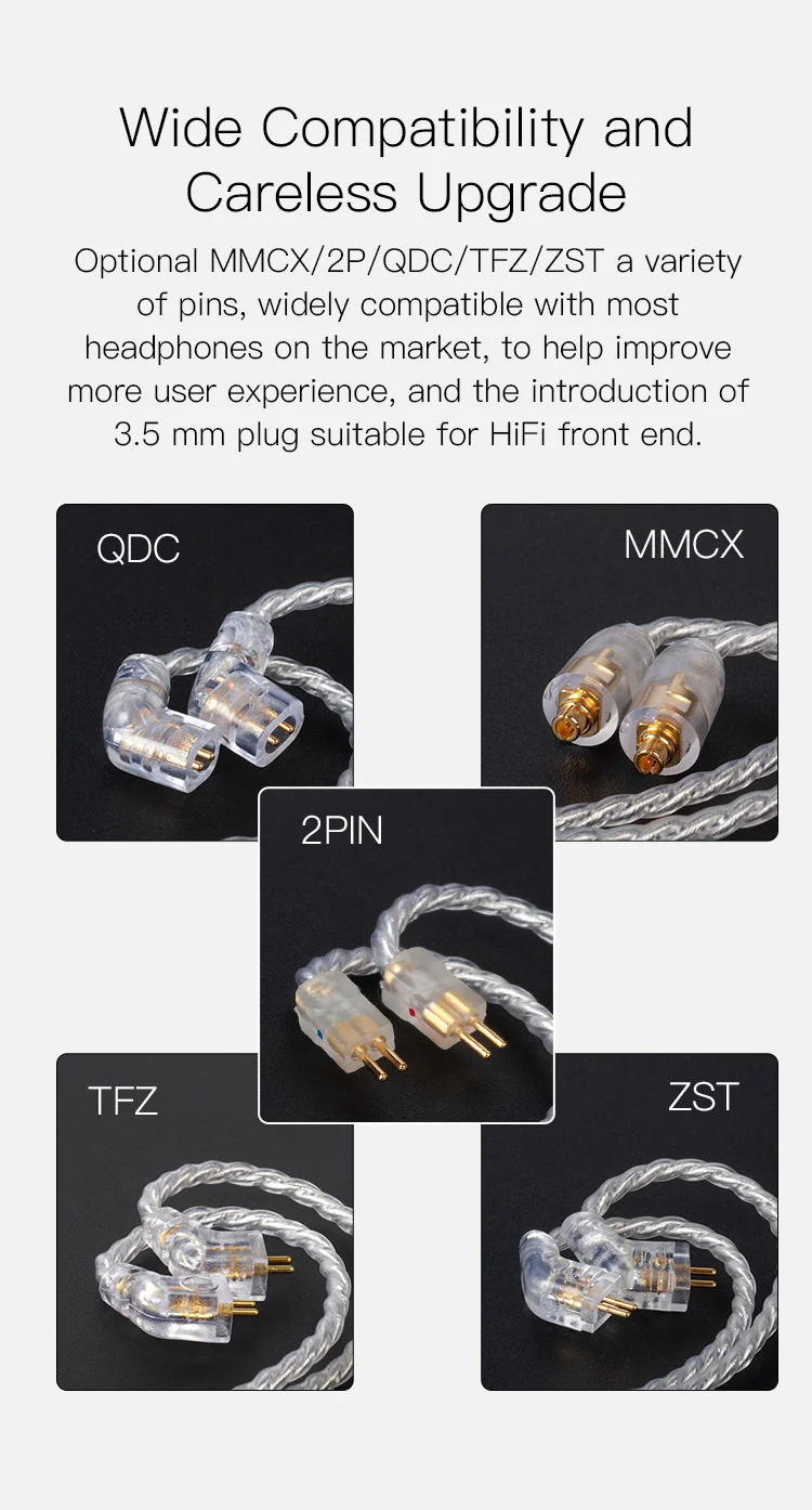 4Core, 4N, MMCX, 2PIN, QDC, TFZ Fones