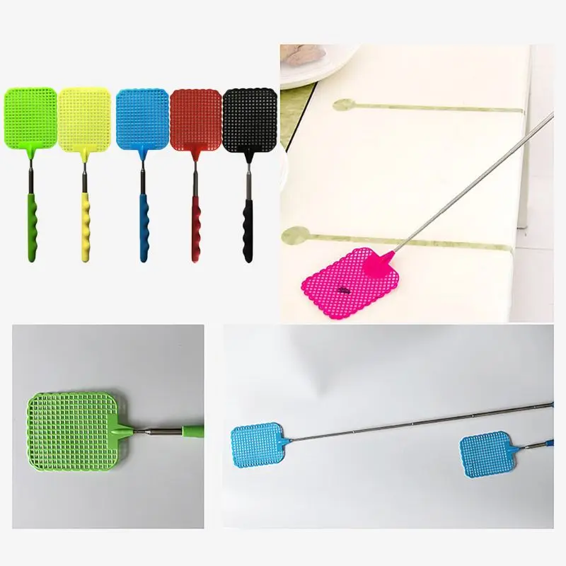 

5pcs Extendable Fly Swatter Prevent Mosquito Insect Killer Control Telescopic Racket Household Tools Dropship