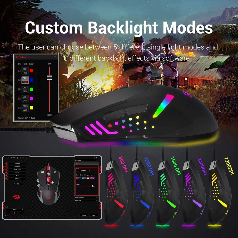 Wired Optical Computer Gaming Mouse 2400 Dpi Mice - Wired Led Gaming Mouse  7200 - Aliexpress