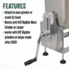 Products BigBite 50 Pound Capacity Tilt Meat Mixer Stainless Steel Motor or Grinder Not Included 13.5"L x 10.62"W x 14.12"H 4
