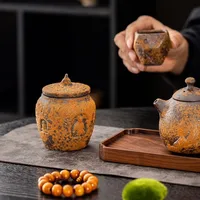 Vintage Portrait Ceramic Storage Jar Household Seal Portable Tea Canister Simple Coffee Bean Biscuit Jar Ornament Art Decoration 2