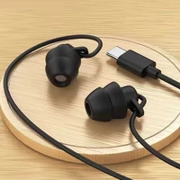 Silicone In-ear 3.5mm/Type-C Jack Wired Earphones Handsfree Sleep Headphones With Cable Earbuds In-line Control Headset With Mic 2