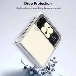 Clear Anti - Slip Mobile Phone Cover with Hinge Protection for Galaxy Z Flip7 FE (Clear)