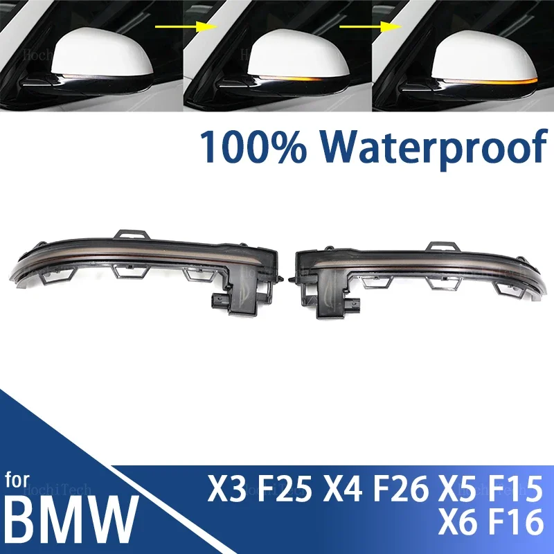 

Для BMW X3 F25 X4 F26 X5 F15 X6 F16 2014-2018 аксессуары динамические черные фотообои поворотный сигнал последовательное зеркало заднего вида