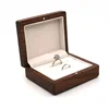 1PCS Free Engraving Wood Wedding Ring Box storage Engagement Wedding Ceremony Ring Storage Proposal Portable Gifts Case Rustic 2
